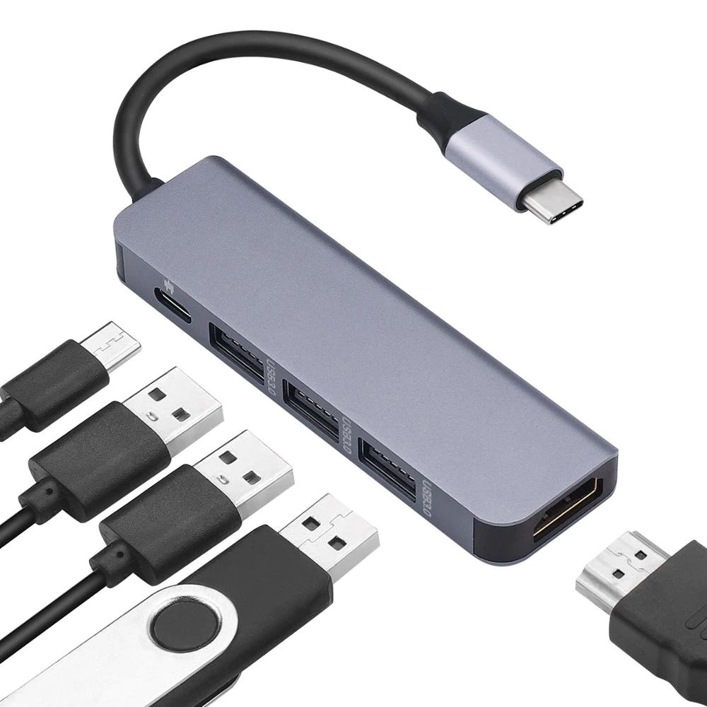 USB Type-C HUB CAB-UC045, 3x USB 3.0, USB-C PD, HDMI 4K | eLabstore.gr USB Type-C HUB CAB-UC045, 3x USB 3.0, USB-C PD, HDMI 4K | Συνοδευτικά PC | elabstore.gr