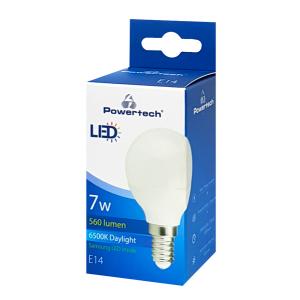 POWERTECH LED Λάμπα Mini Globe E14-008 7W, 6500K, E14, Samsung LED, IC | Φωτισμός | elabstore.gr