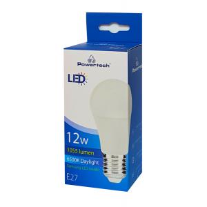 POWERTECH LED Λάμπα Globe E27-005 12W, 6500K, E27, Samsung LED, IC | Φωτισμός | elabstore.gr