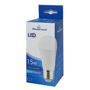 POWERTECH LED Λάμπα Globe E27-007 15W, 6500K, E27, Samsung LED, IC | Φωτισμός | elabstore.gr