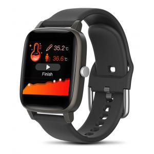 ΙΝΤΙΜΕ Smartwatch T98, 1.4" έγχρωμο, IP67, μέτρηση θερμοκρασίας, μαύρο | Mobile Συσκευές | elabstore.gr