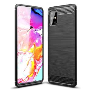 POWERTECH Θήκη Carbon Flex MOB-1492 για Samsung A71, μαύρη | Αξεσουάρ κινητών | elabstore.gr