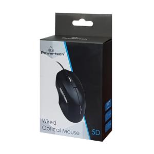 POWERTECH ενσύρματο ποντίκι PT-851, 1600DPI, USB, μαύρο | Συνοδευτικά PC | elabstore.gr