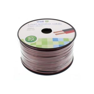 Καλώδιο Ηχείου Well 100m 2x0.75mm2 CCA Μαύρο/κόκκινο LSP-CCA0.75BR-100-WL | Ήχου & Εικόνας | elabstore.gr