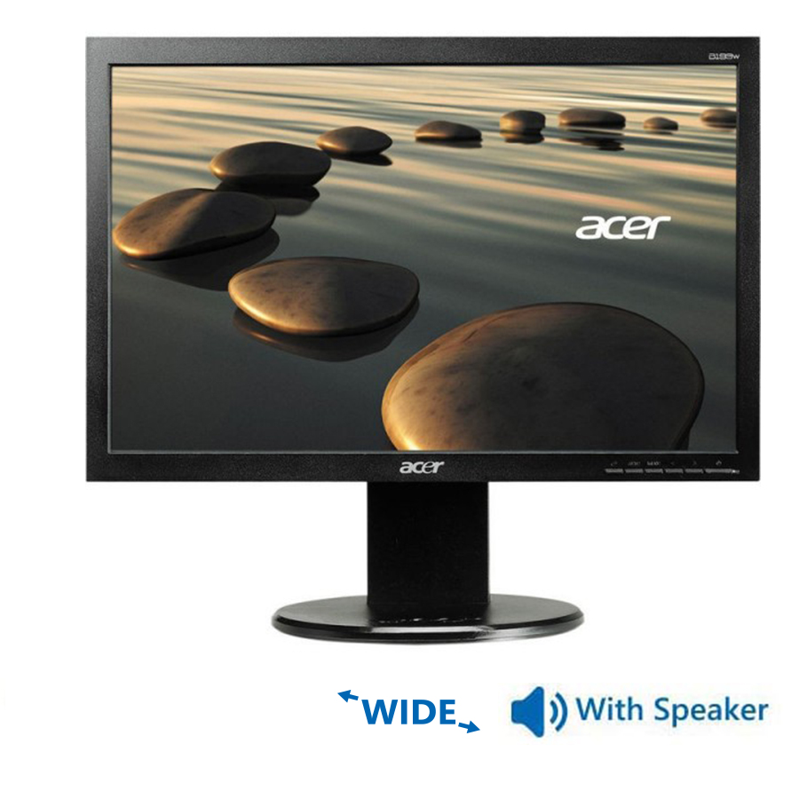 Used Monitor B193W TFT/ACER/19"/1440x900/Wide/Black/w/Speakers/D-SUB & DVI-D | eLabstore.gr Used Monitor B193W TFT/ACER/19"/1440x900/Wide/Black/w/Speakers/D-SUB & DVI-D | Refurbished | elabstore.gr