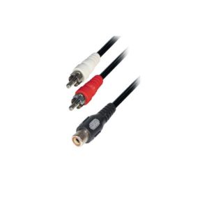 1.5M M/F 2RCA Plug To 1RCA Jack Nickel | Ήχου & Εικόνας | elabstore.gr