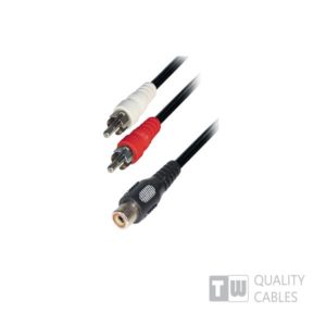 3M M/F  2RCA Plug to 1RCA Jack Nickel | Ήχου & Εικόνας | elabstore.gr