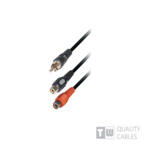 5M F/M  2RCA Jack to 1RCA  Plug Nickel | Ήχου & Εικόνας | elabstore.gr