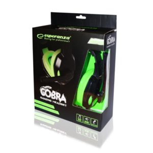 Cobra Ακουστικό με μικρόφωνο gaming Πράσινο EGH350G | Περιφερειακά | elabstore.gr