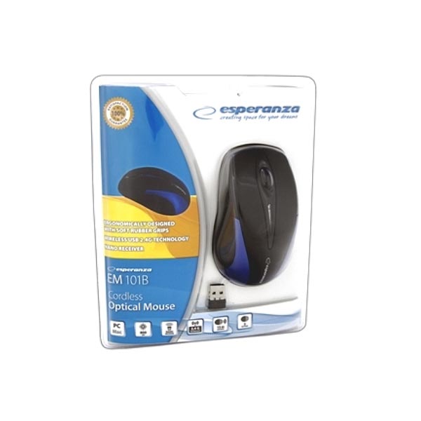 Ασύρματο Ποντίκ Business series 2.4Ghz μαύρο/μπλε EM101B | eLabstore.gr Ασύρματο Ποντίκ Business series 2.4Ghz μαύρο/μπλε EM101B | Περιφερειακά | elabstore.gr