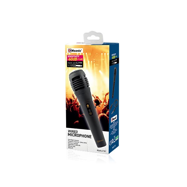 Msonic Ενσύρματο Μικρόφωνο με καλώδιο 2m | eLabstore.gr Msonic Ενσύρματο Μικρόφωνο με καλώδιο 2m | Περιφερειακά | elabstore.gr
