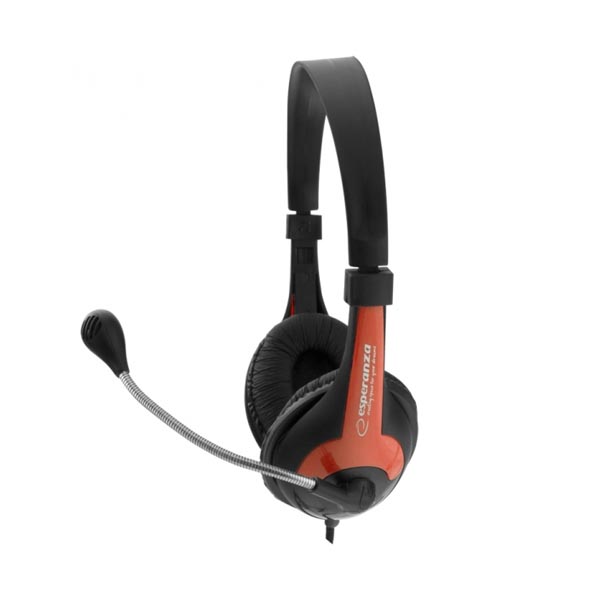 Ακουστικό με μικρόφωνο κόκκινο EH158R | eLabstore.gr Ακουστικό με μικρόφωνο κόκκινο EH158R | Περιφερειακά | elabstore.gr