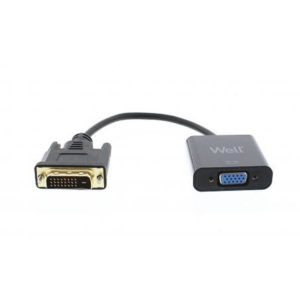 Adaptor cable DVI-D 24+1p M σε VGA F 15cm Well ADAPT-DVIM/VGAF-0.15BK-WL | Αξεσουάρ | elabstore.gr