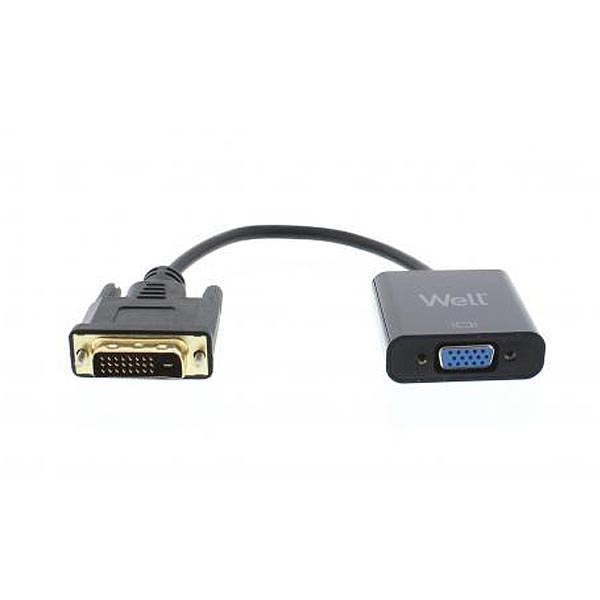 Adaptor cable DVI-D 24+1p M σε VGA F 15cm Well ADAPT-DVIM/VGAF-0.15BK-WL | eLabstore.gr Adaptor cable DVI-D 24+1p M σε VGA F 15cm Well ADAPT-DVIM/VGAF-0.15BK-WL | Αξεσουάρ | elabstore.gr