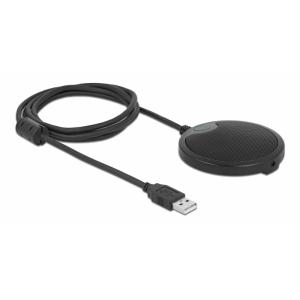 DELOCK μικρόφωνο 20672, πυκνωτικό, omnidirectional, με mute, USB | Συνοδευτικά PC | elabstore.gr