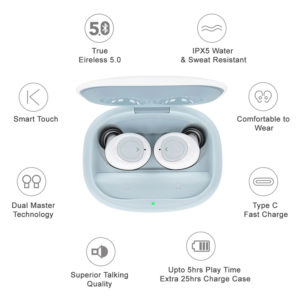 HIFUTURE earphones AirBuds Pro, true wireless, με θήκη φόρτισης, λευκά | eLabstore.gr