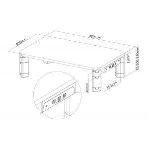 BRATECK Επιτραπέζια βαση AMS-7 για οθόνη 17-32", 3x USB 3.0, 20kg | Αναλώσιμα - Είδη Γραφείου | elabstore.gr