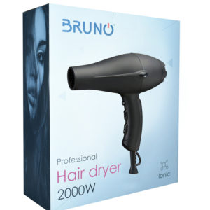 BRUNO Σεσουάρ μαλλιών BRN-0004, 2000W, με ιονιστή, 2x στόμια, AC motor | Οικιακές & Προσωπικές Συσκευές | elabstore.gr