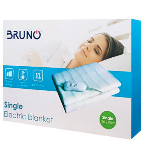 BRUNO Ηλεκτρική κουβέρτα BRN-0016, μονή, 150x80cm, 60W, με χειριστήριο | Οικιακές & Προσωπικές Συσκευές | elabstore.gr
