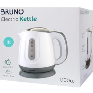 BRUNO Ηλεκτρικός βραστήρας BRN-0027, 1100w, 1lt, βάση 360° | Οικιακές & Προσωπικές Συσκευές | elabstore.gr