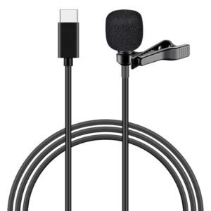 POWERTECH μικρόφωνο CAB-UC048 με ενσωματωμένο clip-on, USB Type-C, μαύρο | Συνοδευτικά PC | elabstore.gr