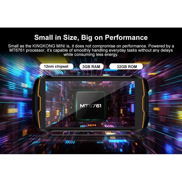 CUBOT Smartphone King Kong Mini, 4" HD+, 3/32GB, Quad-Core, 13MP, μαύρο | eLabstore.gr CUBOT Smartphone King Kong Mini, 4" HD+, 3/32GB, Quad-Core, 13MP, μαύρο | Mobile Συσκευές | elabstore.gr