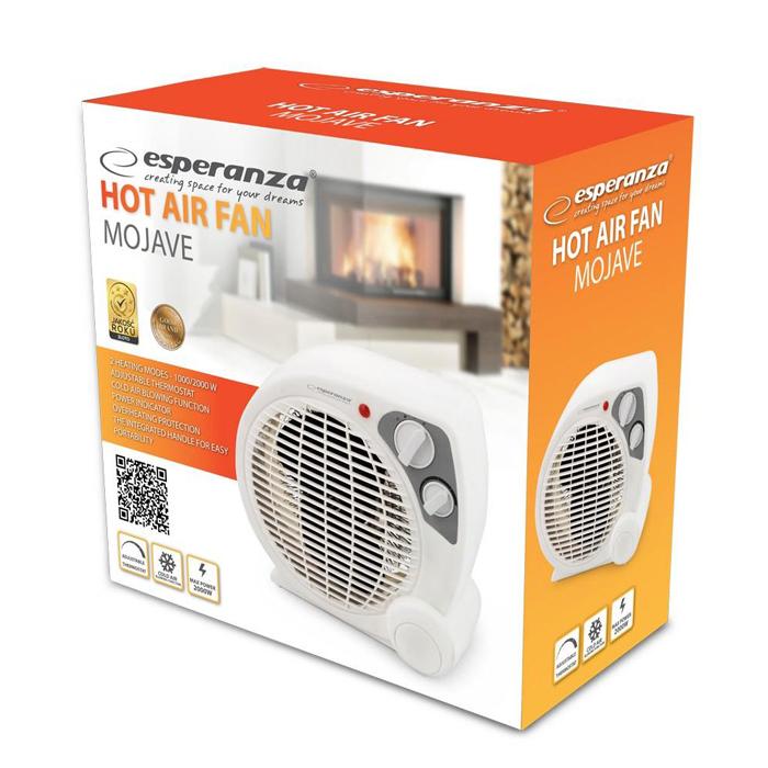 ESPERANZA αερόθερμο Mojave EHH002, με θερμοστάτη, 2000w, λευκό | eLabstore.gr ESPERANZA αερόθερμο Mojave EHH002, με θερμοστάτη, 2000w, λευκό | Οικιακές & Προσωπικές Συσκευές | elabstore.gr