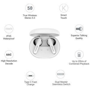 HIFUTURE earphones FutureBuds+, true wireless, με θήκη φόρτισης, λευκά | Αξεσουάρ κινητών | elabstore.gr