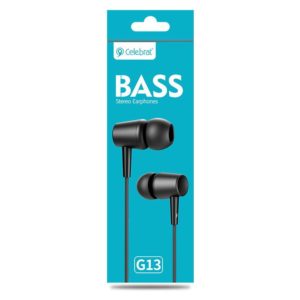CELEBRAT earphones G13 με μικρόφωνο, 10mm, 1.2m, μαύρο | Αξεσουάρ κινητών | elabstore.gr