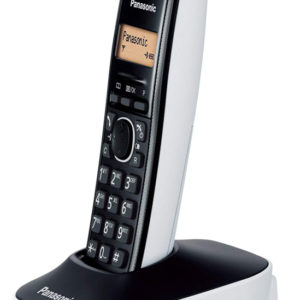 PANASONIC ασύρματο τηλέφωνο KX-TG1611GRW, ελληνικό μενού, μαύρο-άσπρο | Τηλεφωνία | elabstore.gr