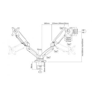 BRATECK Βάση γραφείου LDT13-C024 για 2 οθόνες 13"-27", 2-6.5kg | eLabstore.gr BRATECK Βάση γραφείου LDT13-C024 για 2 οθόνες 13"-27", 2-6.5kg | Αναλώσιμα - Είδη Γραφείου | elabstore.gr