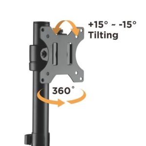BRATECK Βάση γραφείου LDT40-G01 για οθόνη 17" - 32", 8kg | Αναλώσιμα - Είδη Γραφείου | elabstore.gr