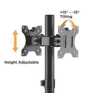 BRATECK Βάση γραφείου LDT40-G02 για 2 οθόνες 17" - 32", 8kg | Αναλώσιμα - Είδη Γραφείου | elabstore.gr