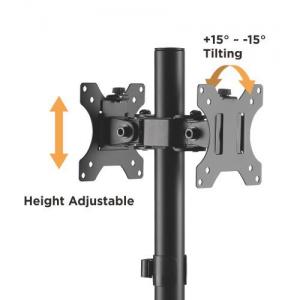 BRATECK Βάση γραφείου LDT40-T02 για 2 οθόνες 17" - 32", 8kg | Αναλώσιμα - Είδη Γραφείου | elabstore.gr