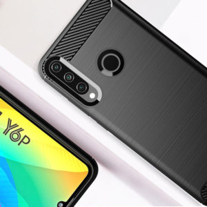 POWERTECH Θήκη Carbon Flex MOB-1524, Huawei Y6p, μαύρη | Αξεσουάρ κινητών | elabstore.gr