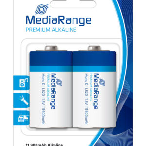 MEDIARANGE Premium αλκαλικές μπαταρίες Mono D LR20, 1.5V, 2τμχ | Μπαταρίες | elabstore.gr