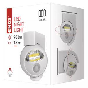 EMOS LED φωτιστικό νυκτός P3311, με αισθητήρα φωτός & κίνησης, λευκό | Φωτισμός | elabstore.gr