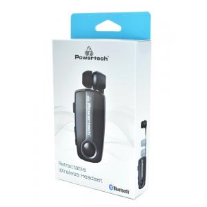 POWERTECH Bluetooth earphone Klipp PT-732, multipoint, BT V4.1, γκρι | Αξεσουάρ κινητών | elabstore.gr
