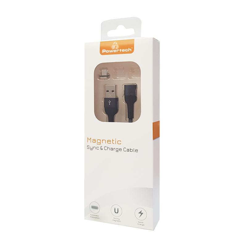 POWERTECH Καλώδιο USB 2.0 σε Micro PT-750, μαγνητικό, 1m, μαύρο | eLabstore.gr POWERTECH Καλώδιο USB 2.0 σε Micro PT-750, μαγνητικό, 1m, μαύρο | Αξεσουάρ κινητών | elabstore.gr