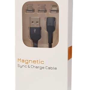POWERTECH Καλώδιο USB 2.0 σε Micro/Type-C/Lightning PT-754 μαγνητικό, 1m | Αξεσουάρ κινητών | elabstore.gr