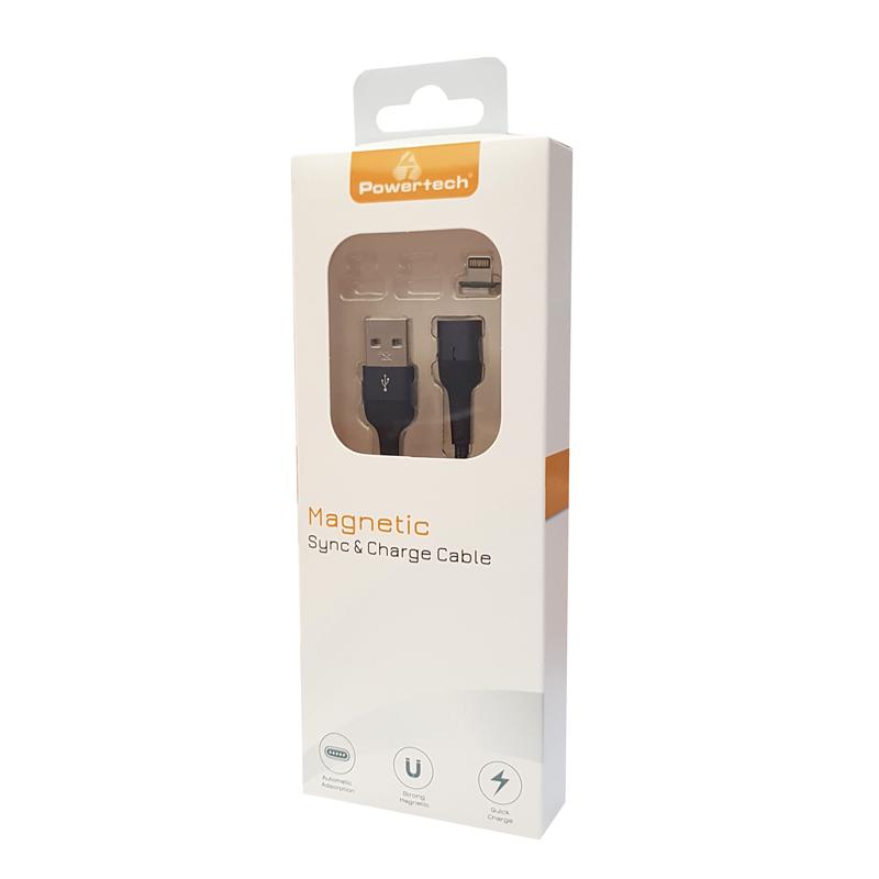 POWERTECH Καλώδιο USB 2.0 σε Lightning PT-755, μαγνητικό, 1m, μαύρο | eLabstore.gr POWERTECH Καλώδιο USB 2.0 σε Lightning PT-755, μαγνητικό, 1m, μαύρο | Αξεσουάρ κινητών | elabstore.gr