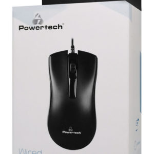 POWERTECH ενσύρματο ποντίκι PT-808, 1000DPI, USB, μαύρο | Συνοδευτικά PC | elabstore.gr