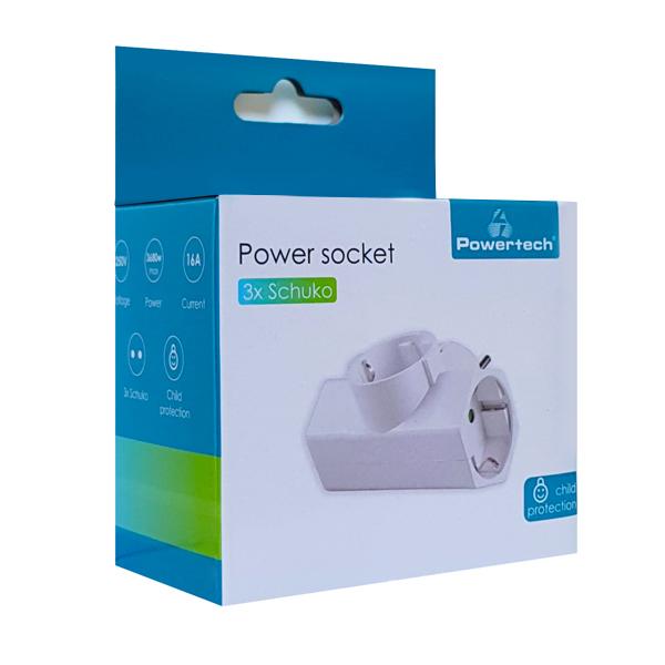 POWERTECH αντάπτορας ρεύματος PT-812, 3x schuko, 250V 16A, λευκός | eLabstore.gr POWERTECH αντάπτορας ρεύματος PT-812, 3x schuko, 250V 16A, λευκός | Τροφοδοσία Ρεύματος | elabstore.gr