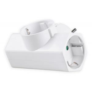 POWERTECH αντάπτορας ρεύματος PT-812, 3x schuko, 250V 16A, λευκός | Τροφοδοσία Ρεύματος | elabstore.gr
