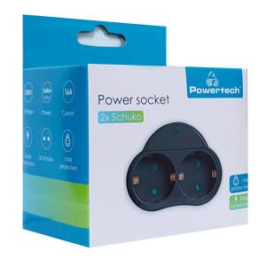 POWERTECH αντάπτορας ρεύματος PT-819, 2x schuko, 250V 16A, μαύρος | eLabstore.gr POWERTECH αντάπτορας ρεύματος PT-819, 2x schuko, 250V 16A, μαύρος | Τροφοδοσία Ρεύματος | elabstore.gr