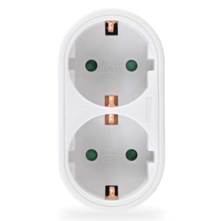 POWERTECH αντάπτορας ρεύματος PT-820, 2x schuko, 250V 16A, λευκός | eLabstore.gr POWERTECH αντάπτορας ρεύματος PT-820, 2x schuko, 250V 16A, λευκός | Τροφοδοσία Ρεύματος | elabstore.gr