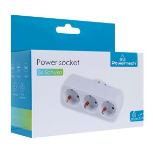 POWERTECH αντάπτορας ρεύματος PT-822, 3x schuko, 250V 16A, λευκός | eLabstore.gr POWERTECH αντάπτορας ρεύματος PT-822, 3x schuko, 250V 16A, λευκός | Τροφοδοσία Ρεύματος | elabstore.gr