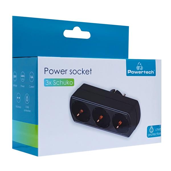 POWERTECH αντάπτορας ρεύματος PT-823, 3x schuko, 250V 16A, μαύρος | eLabstore.gr POWERTECH αντάπτορας ρεύματος PT-823, 3x schuko, 250V 16A, μαύρος | Τροφοδοσία Ρεύματος | elabstore.gr