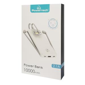 POWERTECH Power Bank PT-866 10000mAh, 3x Output, 2.1A, λευκό | Αξεσουάρ κινητών | elabstore.gr