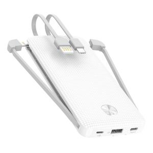 POWERTECH Power Bank PT-866 10000mAh, 3x Output, 2.1A, λευκό | Αξεσουάρ κινητών | elabstore.gr